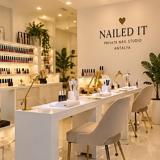 Nailed It Antalya nail studio iç mekan çalışma alanı
